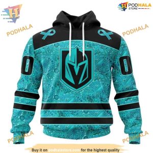 Custom Design Fight Ovarian Cancer NHL Vegas Golden Knights Hoodie 3D