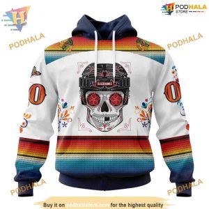 Custom Design For Dia De Los Muertos NHL Chicago Blackhawks Hoodie 3D