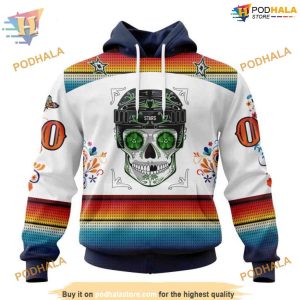 Custom Design For Dia De Los Muertos NHL Dallas Stars Hoodie 3D