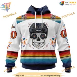 Custom Design For Dia De Los Muertos NHL Florida Panthers Hoodie 3D