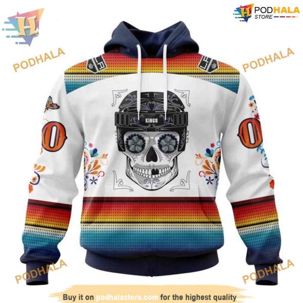 Custom Design For Dia De Los Muertos NHL Los Angeles Kings Hoodie 3D