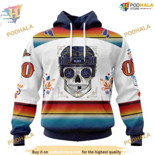 Custom Design For Dia De Los Muertos NHL St. Louis Blues Hoodie 3D