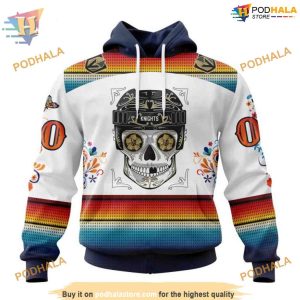 Custom Design For Dia De Los Muertos NHL Vegas Golden Knights Hoodie 3D