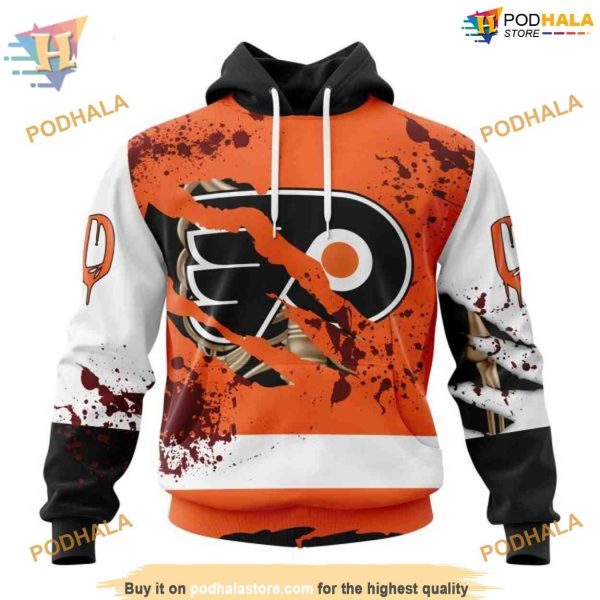 Custom Design For Halloween NHL Philadelphia Flyers Hoodie 3D