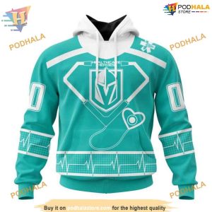 Custom Design Honoring Healthcare Heroes NHL Vegas Golden Knights Hoodie 3D