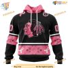 Custom Design In Classic Style BREAST CANCER NHL Chicago Blackhawks Hoodie 3D