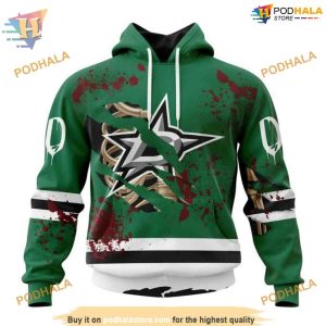 Custom Design Jersey With Your Ribs For Halloween NHL Dallas Stars Hoodie 3D