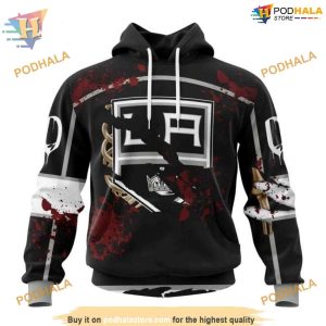 Custom Design Jersey With Your Ribs For Halloween NHL Los Angeles Kings Hoodie 3D