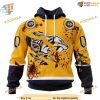 Custom Design Jersey With Your Ribs For Halloween NHL Nashville Predators Hoodie 3D