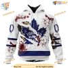 Custom Design Jersey With Your Ribs For Halloween NHL Toronto Maple Leafs Hoodie 3D