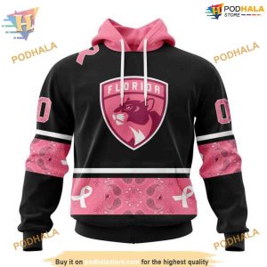 Custom Design PINK BREAST CANCER NHL Florida Panthers Hoodie 3D