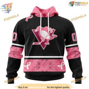 Custom Design PINK BREAST CANCER NHL Pittsburgh Penguins Hoodie 3D