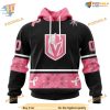 Custom Design PINK BREAST CANCER NHL Vegas Golden Knights Hoodie 3D