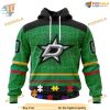 Custom Design With Fearless Aganst Autism Concept NHL Dallas Stars Hoodie 3D