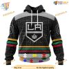 Custom Design With Fearless Aganst Autism Concept NHL Los Angeles Kings Hoodie 3D