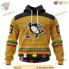 Custom Design With Fearless Aganst Autism Concept NHL Pittsburgh Penguins Hoodie 3D