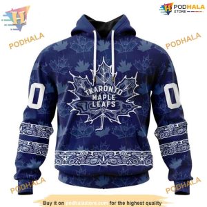 Custom Design With Native Pattern Full Printed NHL Toronto Maple Leafs Hoodie 3D