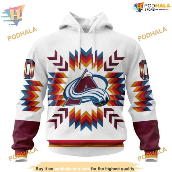 Custom Design With Native Pattern NHL Colorado Avalanche Hoodie 3D Sweatshirt