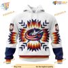 Custom Design With Native Pattern NHL Columbus Blue Jackets Hoodie 3D