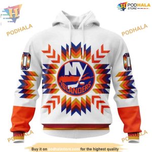 Custom Design With Native Pattern NHL New York Islanders Hoodie 3D