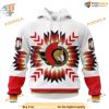 Custom Design With Native Pattern NHL Ottawa Senators Hoodie 3D