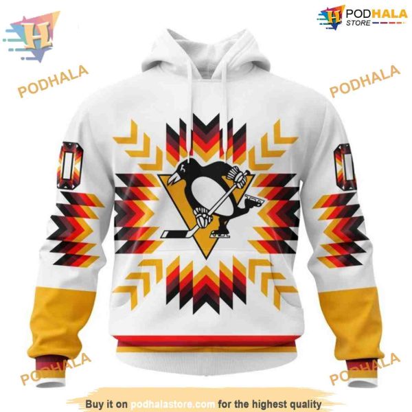 Custom Design With Native Pattern NHL Pittsburgh Penguins Hoodie 3D