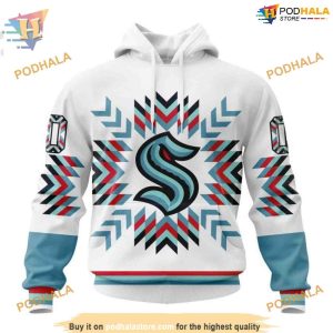 Custom Design With Native Pattern NHL Seattle Kraken Hoodie 3D