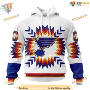 Custom Design With Native Pattern NHL St. Louis Blues Hoodie 3D