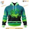 Custom Design With Northern Light Full Printed NHL Calgary Flames Hoodie 3D