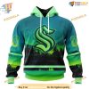 Custom Design With Northern Light Full Printed NHL Seattle Kraken Hoodie 3D