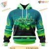 Custom Design With Northern Light Full Printed NHL Washington Capitals Hoodie 3D