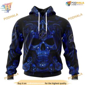 Custom Design With Skull Art NHL Tampa Bay Lightning Hoodie 3D