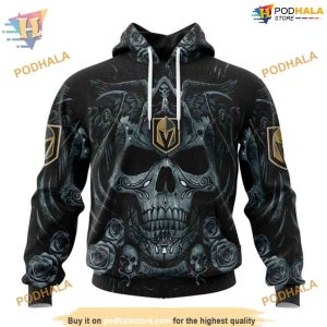 Custom Design With Skull Art NHL Vegas Golden Knights Hoodie 3D Shirt