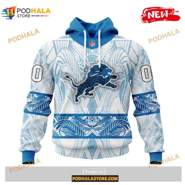 Custom Detroit Lions Native With Samoa Culture Design Shirt NFL Hoodie 3D