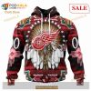 Custom Detroit Red Wings Native Costume Sweatshirt NHL Hoodie 3D