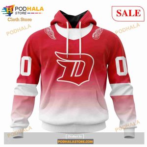 Custom Detroit Red Wings Retro Gradient Design Sweatshirt NHL Hoodie 3D