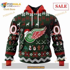 Custom Detroit Red Wings Unisex Sweatshirt NHL Hoodie 3D Christmas Gift