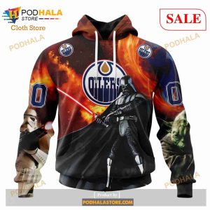 Custom Edmonton Oilers Design X Star War Sweatshirt NHL Hoodie 3D