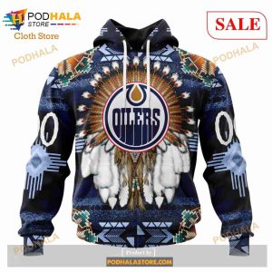 Custom Edmonton Oilers Native Costume Sweatshirt NHL Hoodie 3D