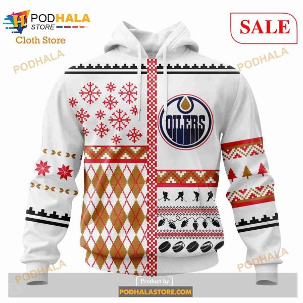 Custom Edmonton Oilers Unisex Christmas Sweatshirt NHL Hoodie 3D