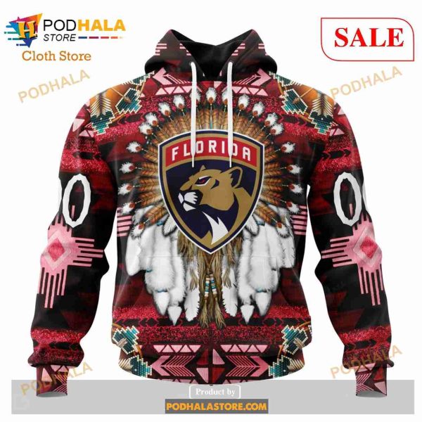 Custom Florida Panthers Native Costume Sweatshirt NHL Hoodie 3D