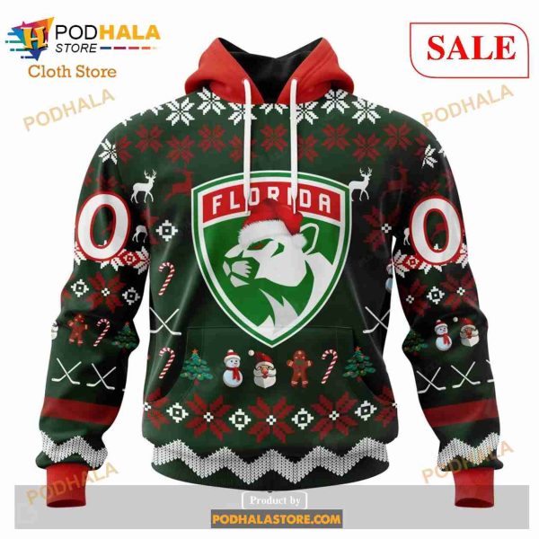 Custom Florida Panthers Unisex Christmas Sweatshirt NHL Hoodie 3D