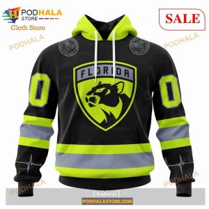 Custom Florida Panthers Unisex FireFighter Uniforms Color NHL Hoodie 3D