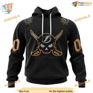 Custom Gasparilla Kits Black NHL Tampa Bay Lightning Hoodie 3D