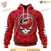 Custom Grateful Dead Design NHL Carolina Hurricanes Hoodie 3D Sweatshirt