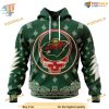 Custom Grateful Dead Design NHL Minnesota Wild Hoodie 3D