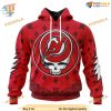 Custom Grateful Dead Design NHL New Jersey Devils Hoodie 3D