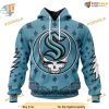 Custom Grateful Dead Design NHL Seattle Kraken Hoodie 3D