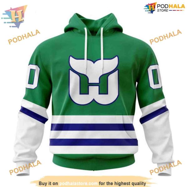 Custom Hartford Whalers 2023 Kits NHL Carolina Hurricanes Hoodie 3D