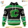 Custom Hockey Celebrate St Patrick’s Day NHL Calgary Flames Hoodie 3D Sweatshirt